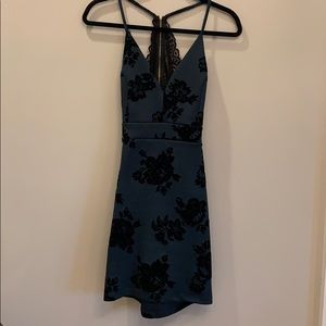 Green and Black Dress